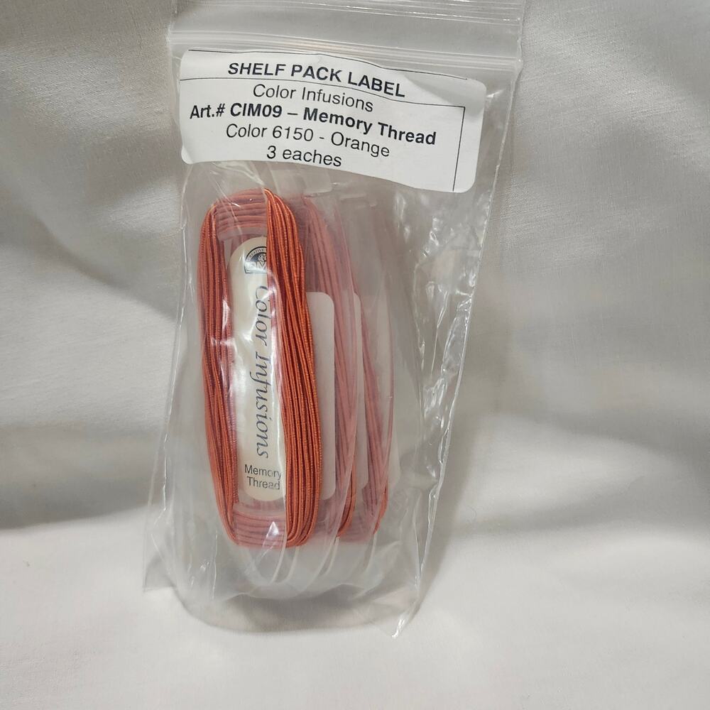 3 x Color Infusion Memory Thread DMC Orange 6150 3yds PO